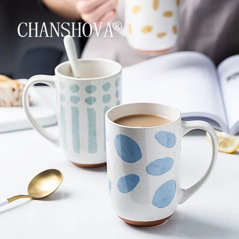 CHANSHOVA 450ml Liela Kapacitāte Keramikas Dzeramā Pāris kausa gudrs kafijas krūzes teacup Personības Ķīnas porcelāna H603