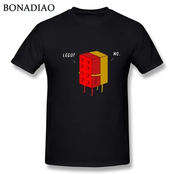Smieklīgi LEGO Ķēriens T Krekls Zēnu Kokvilnas Ierašanās BONADIAO Dizaina T-krekls