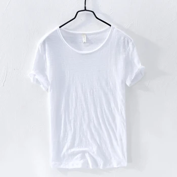 Vīriešu Īsām Piedurknēm T-krekls Vasaras Gadījuma O-veida Kakla tīrtoņa Krāsu Elpojošs Krekls